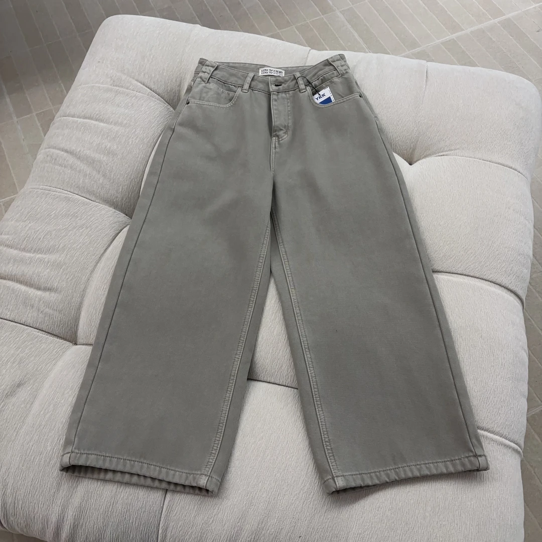 冬季阔腿百搭厚绒休闲裤牛仔裤1165-1