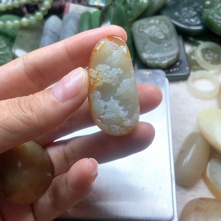 颈饰未镶嵌和田玉皇***塑
