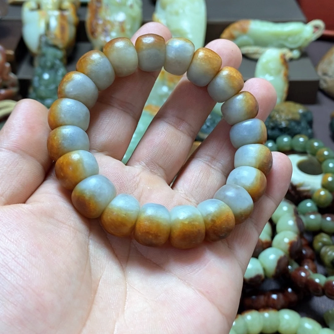 S***h岫岩河磨玉（透闪石质玉）未镶嵌手链马蹄