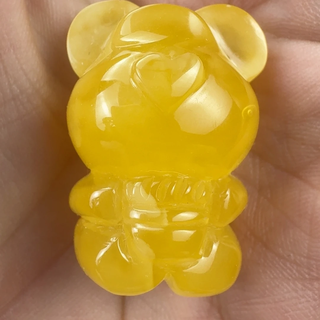蜜蜡未镶嵌珠宝奇石全品备注打孔 29.2×19.5×18.7mm