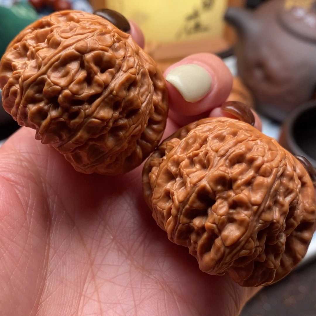 把件文玩核桃43尺寸白狮子