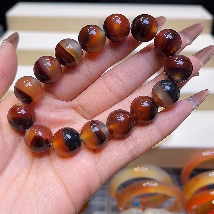 玛瑙/玉髓手镯未镶嵌安**h