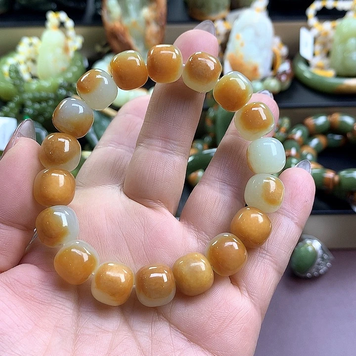 手串未镶嵌透闪石质玉花*