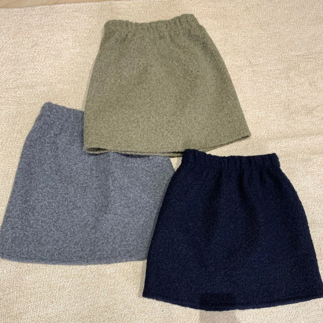 常规款厚款A字裙松紧带半身裙秋冬纯色半裙-25120702