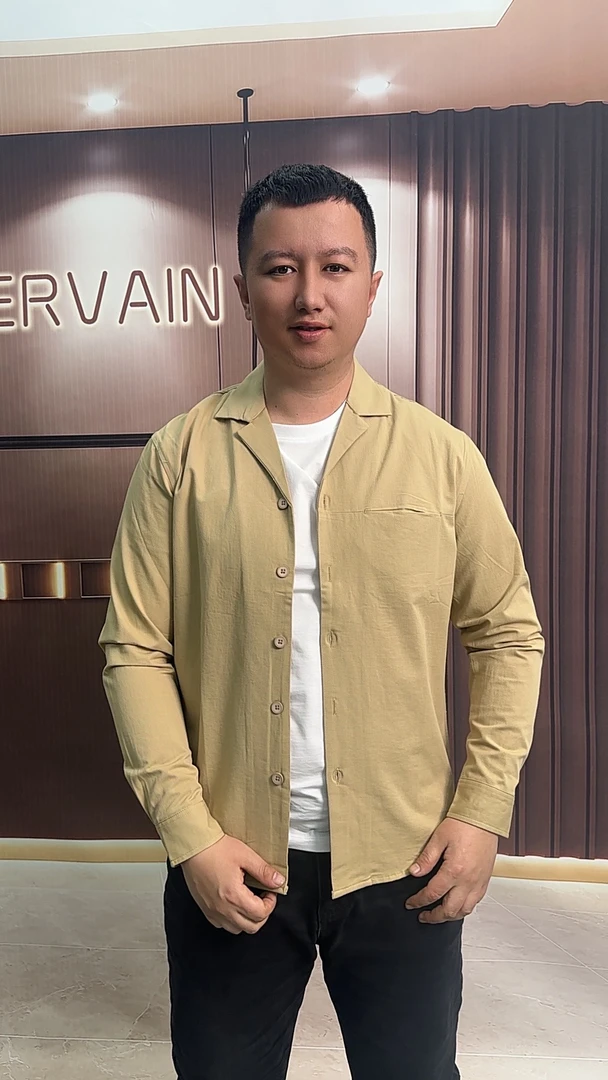 领长袖衬衫男士休闲百搭痞帅修身秋季新款潮流上衣速干时尚衬衣