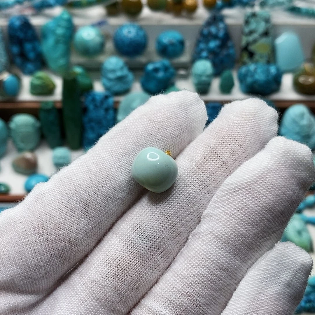 烈***生绿松石未镶嵌天然原矿 地大质检 抖音基地顺丰发货