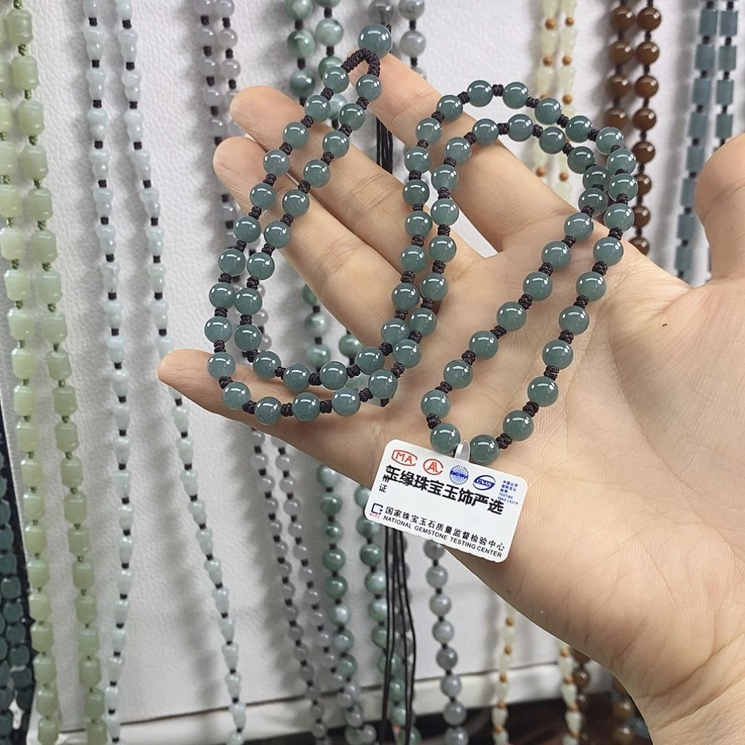 翡翠未镶嵌颈饰汉*天然翡翠项链