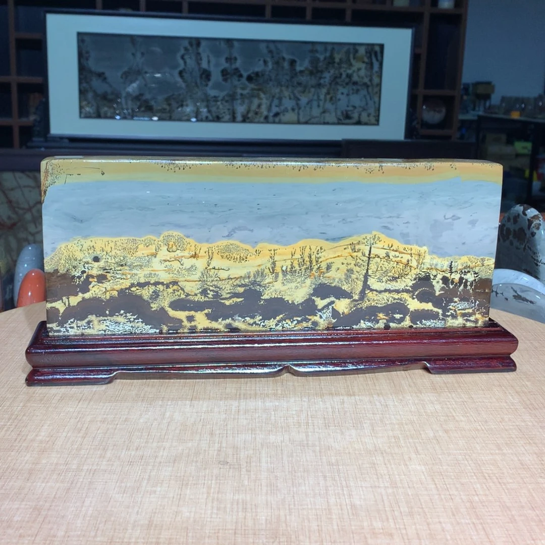 广西国画石摆件，收藏观赏