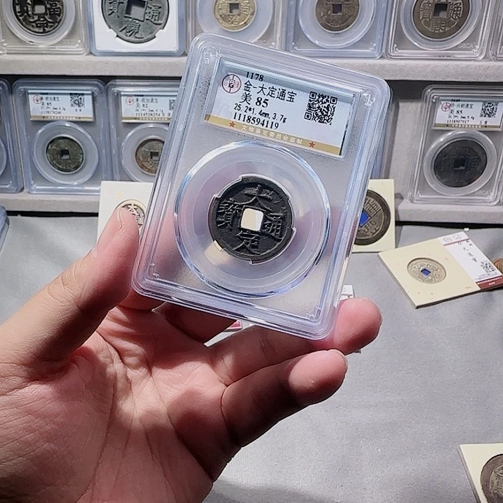 铜驚指尖收藏大定通宝4119