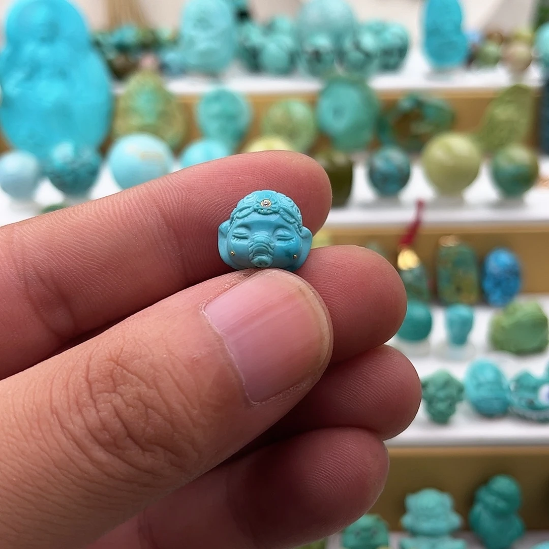 绿松石18K金镶嵌配饰