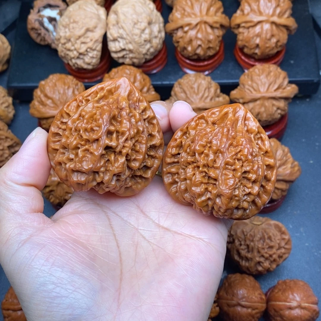 文玩核桃把件50官帽