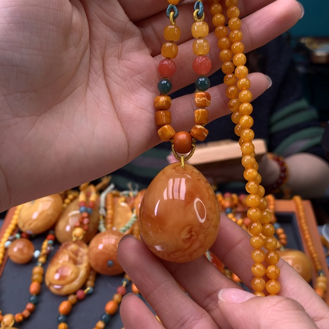 蜜蜡未镶嵌颈饰天然