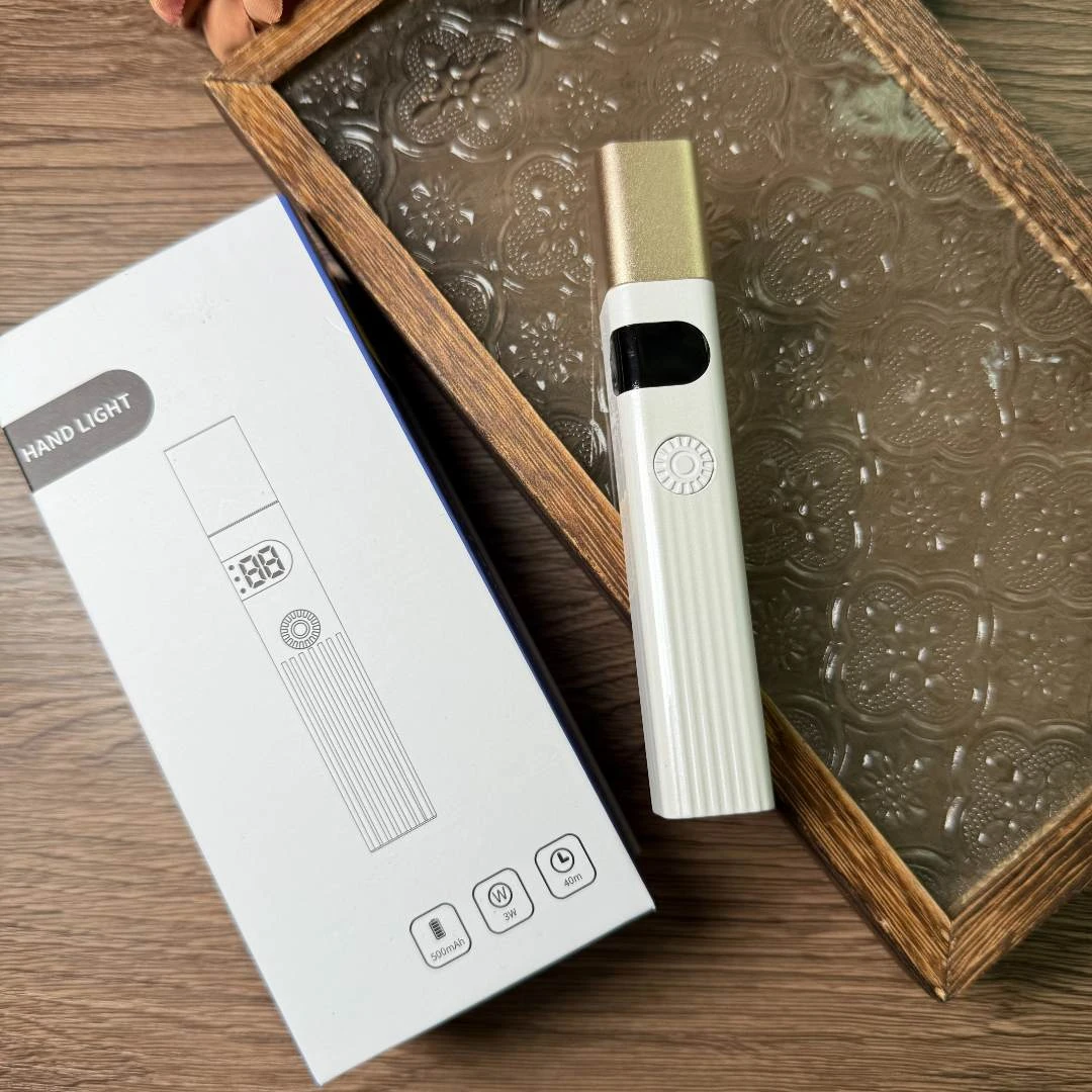 【1台】不带钻聚光蓄电款高端带显示屏美甲一字灯（3w）