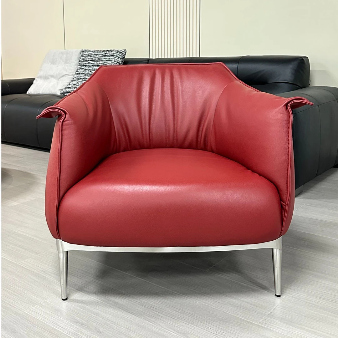 意式极简北欧现代简约休闲椅创意设计师软装客厅阳台休闲椅松弛感