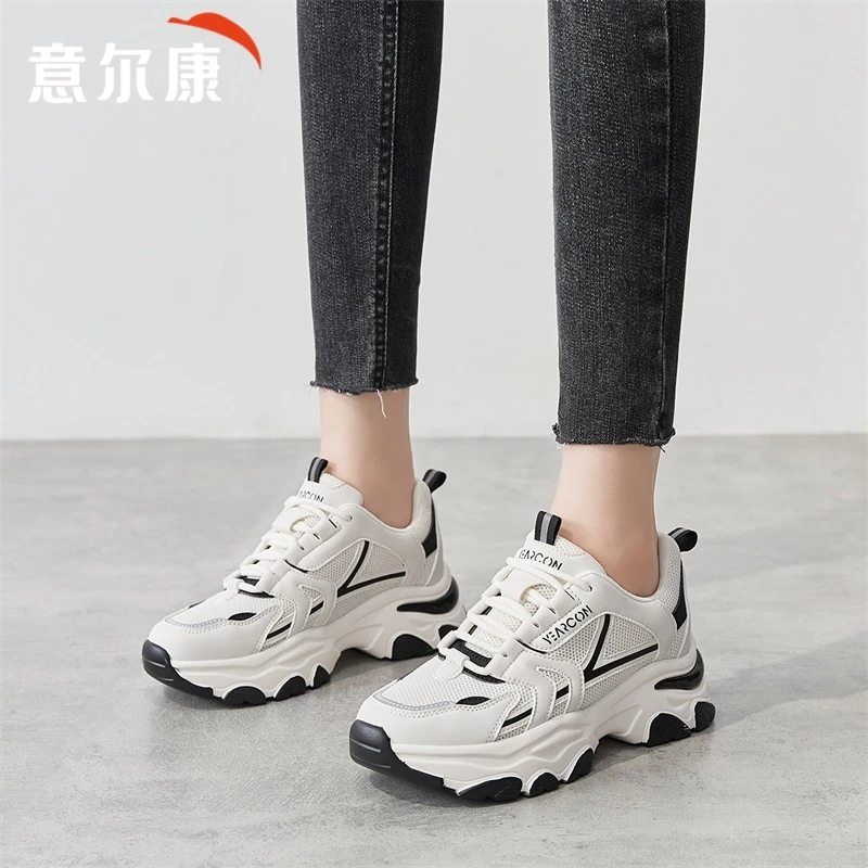 意尔康运动鞋女款2025新款爆款夏季百搭透气休闲鞋子网面跑步女鞋
