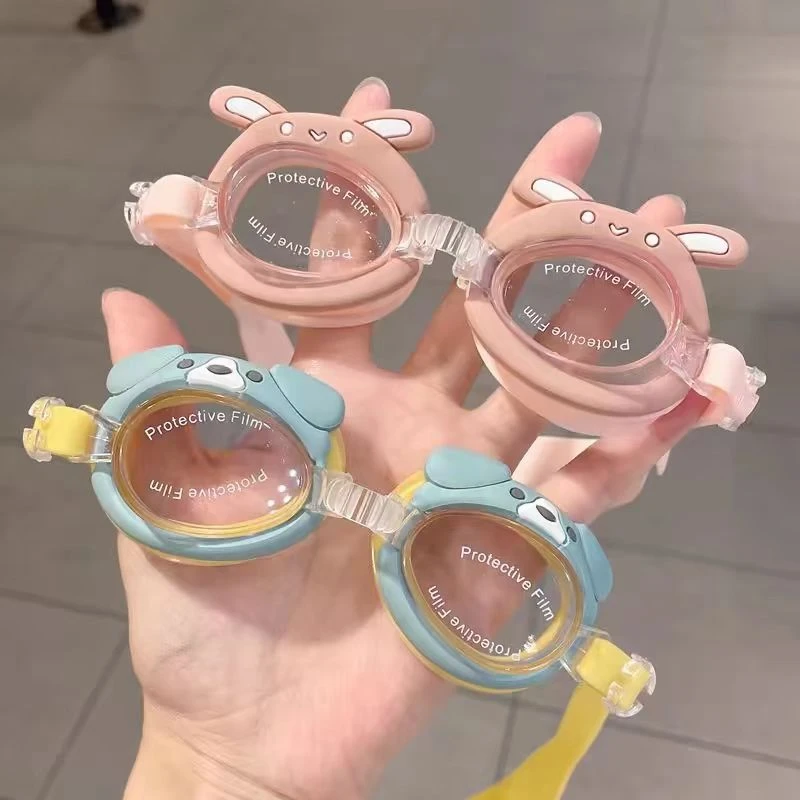 防水可爱高清防雾儿童游泳眼镜兔子卡通潜水镜通用装备