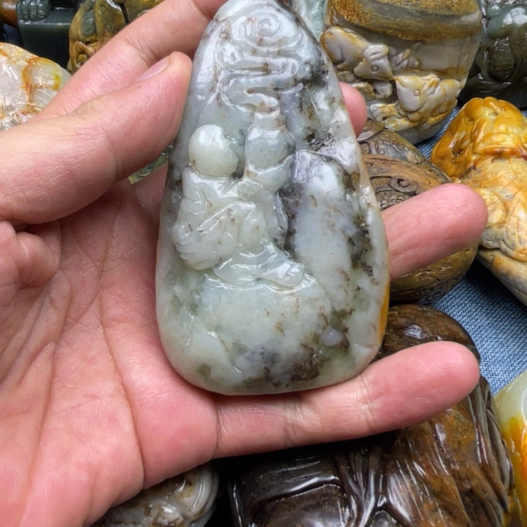 和田玉未镶嵌挂件