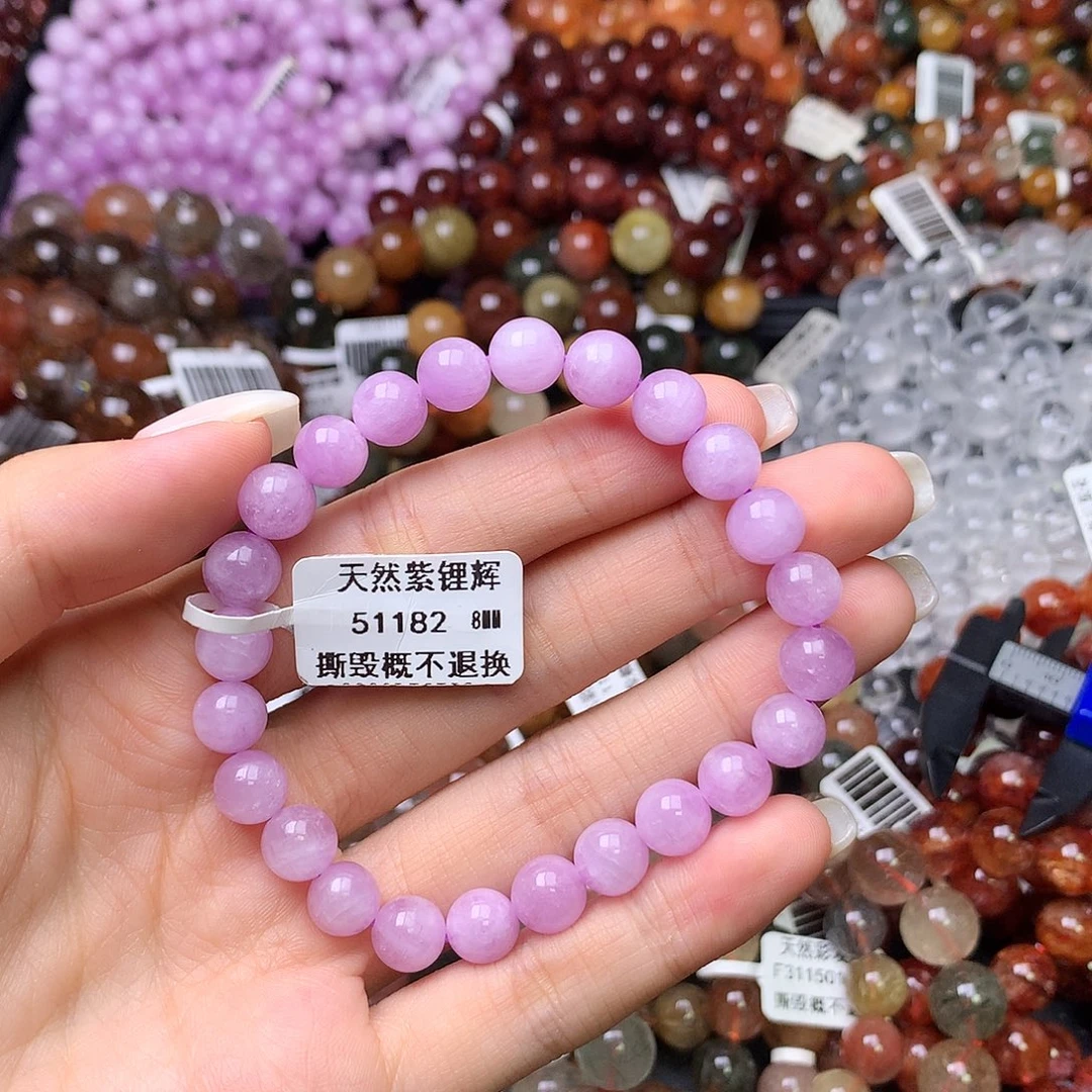 银S925镶嵌锂辉石手链Cxxx