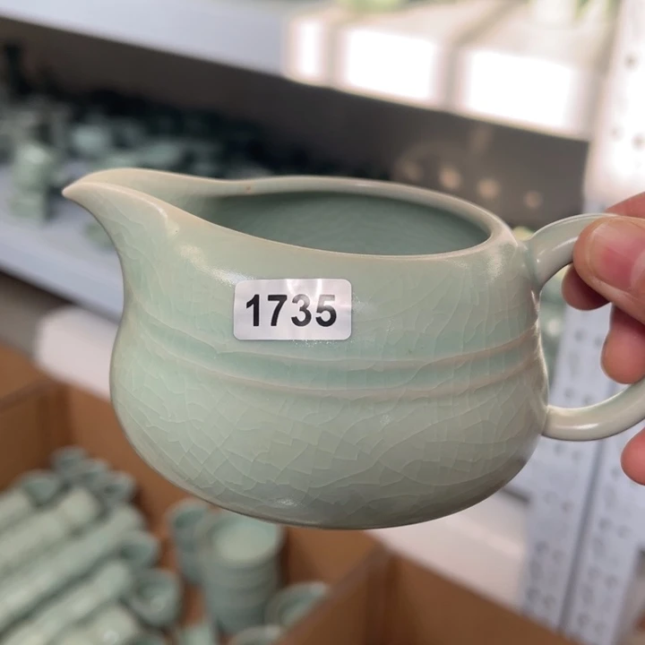 寒***殇杯子瓷1735 ，青鸾汝瓷原矿釉，瑕