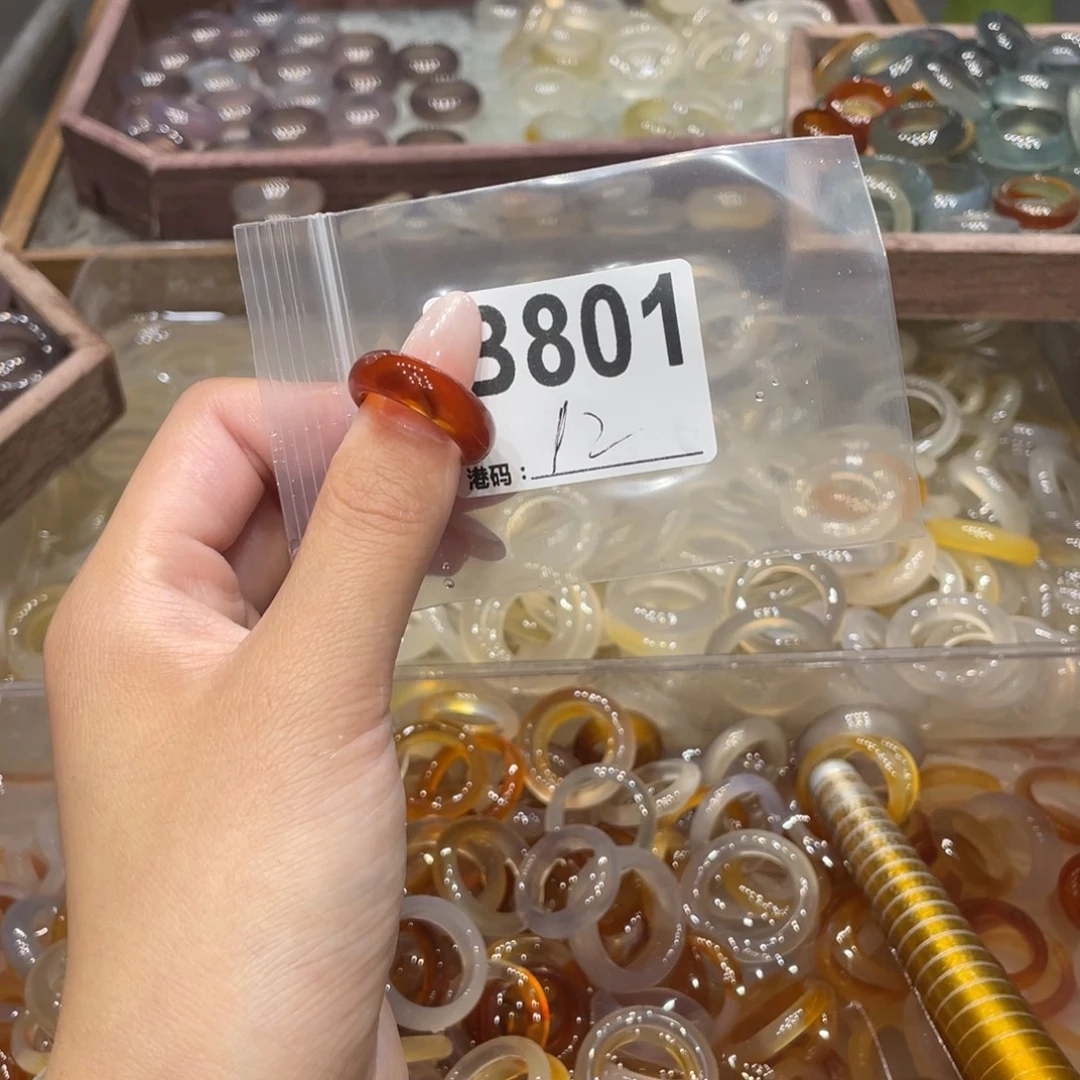 玛瑙/玉髓未镶嵌戒指801