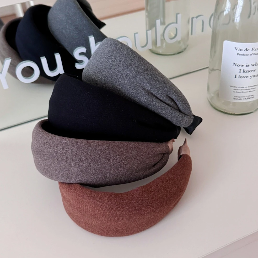 日常外戴宽边海绵发卡发箍女2025新款秋冬毛呢高颅顶发带头箍头饰