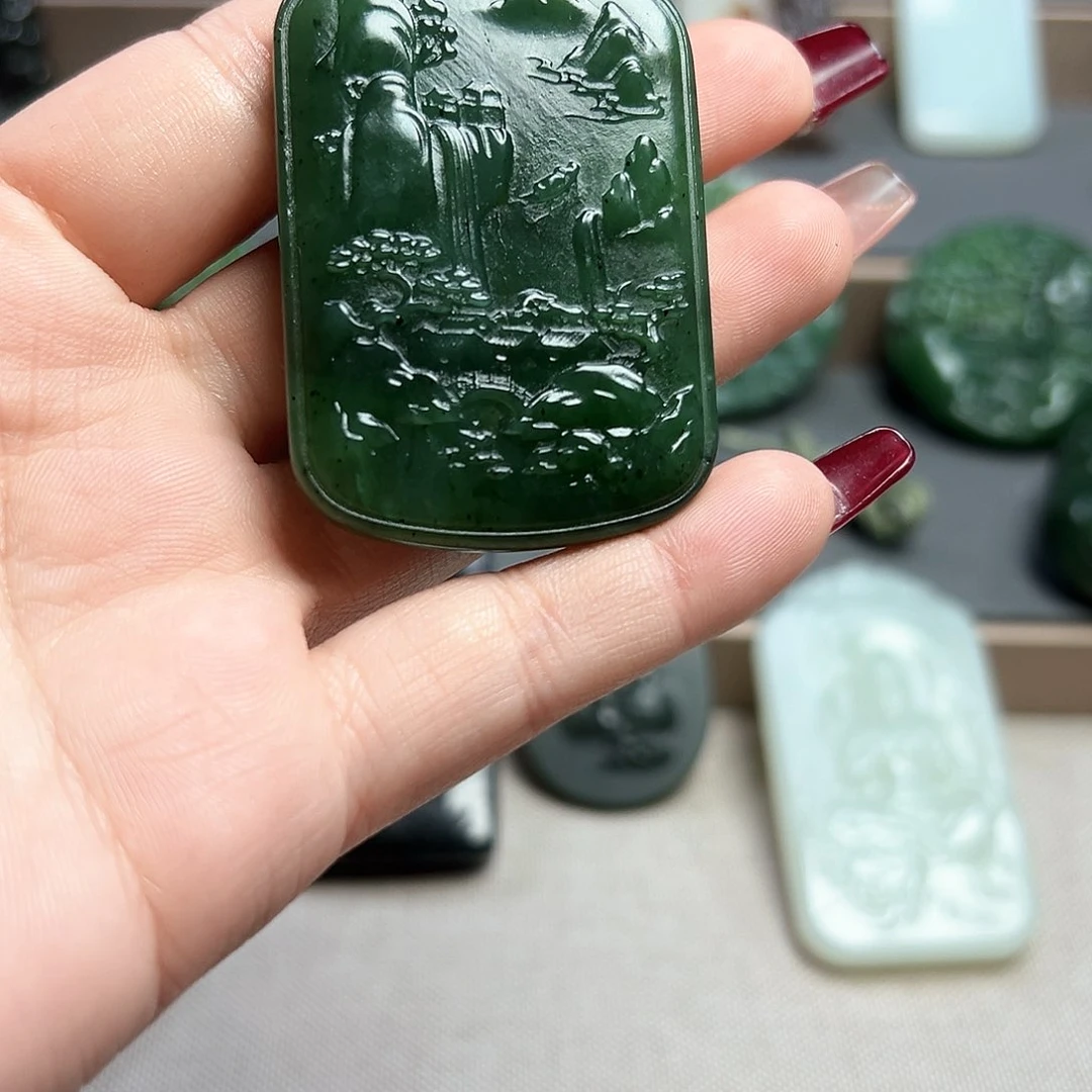 和田玉吊坠(不含链)未镶嵌