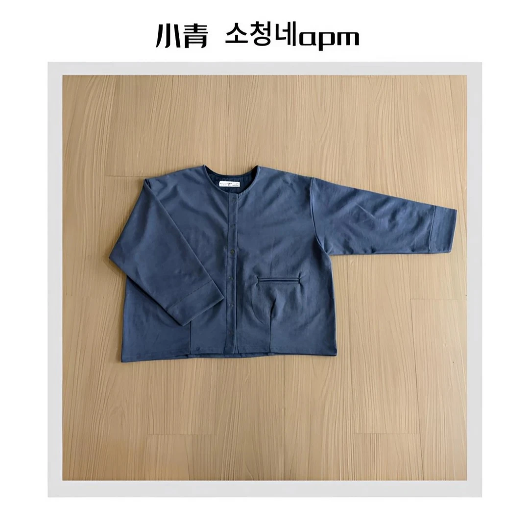 韩国东大门 蝴蝶结/圆领大口袋外套