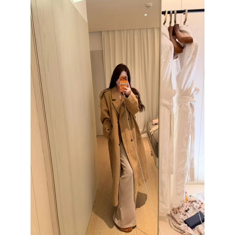 一只雪雪【英伦艺术】新款秋冬气质韩版休闲气质经典款毛呢外套