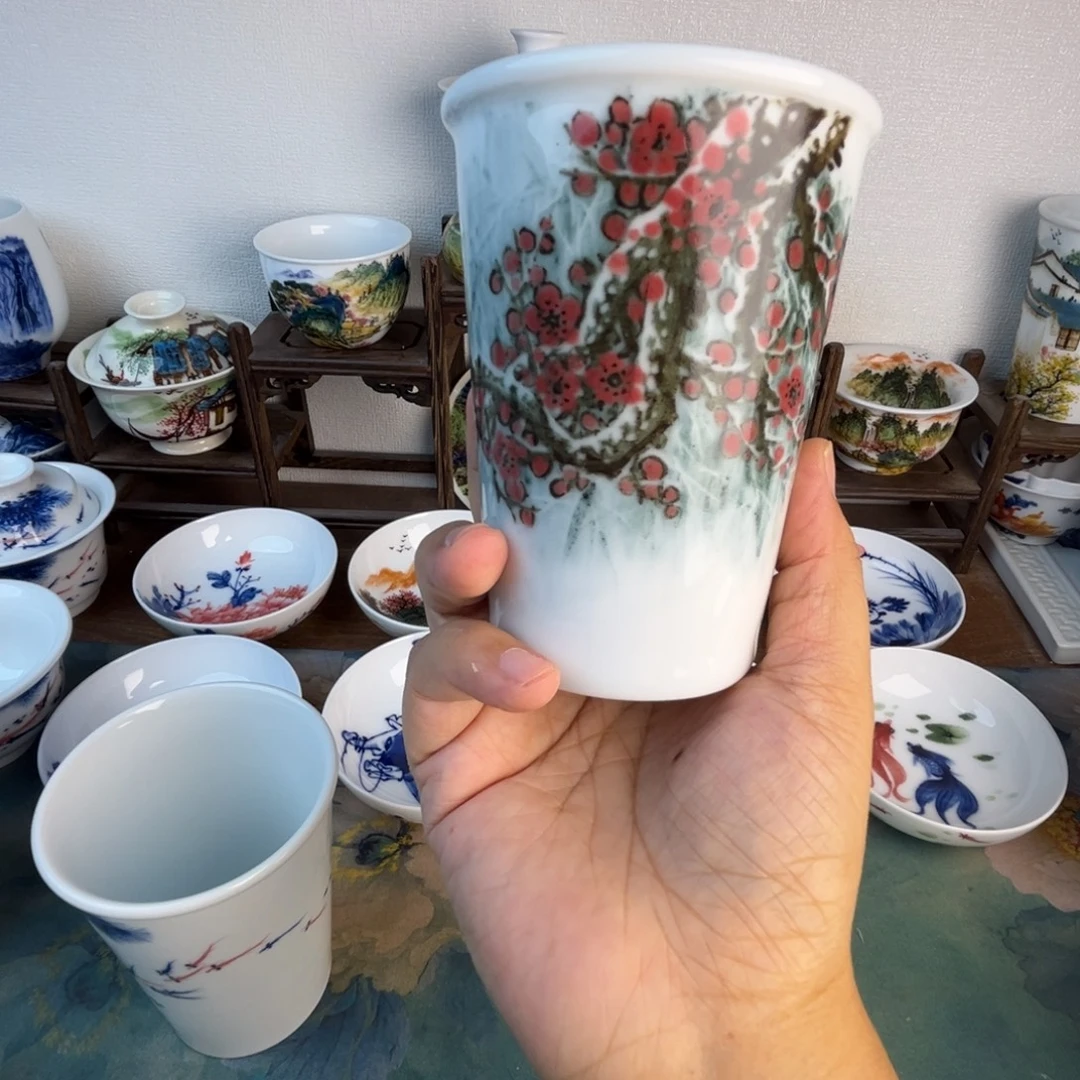 忠意釉下彩雪梅微瑕不退