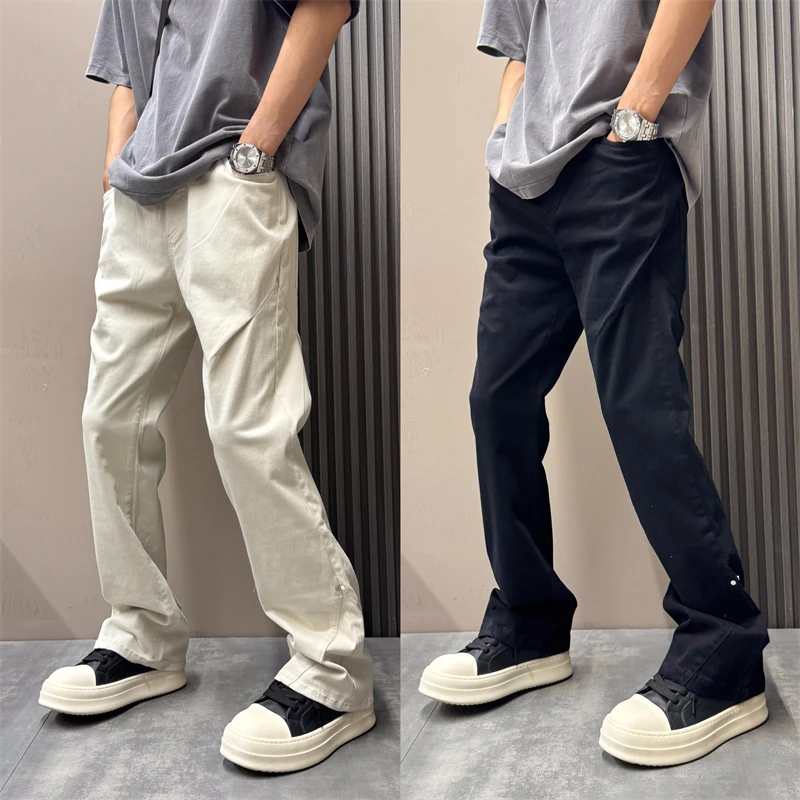 2025秋季美式复古百搭痞帅显瘦青年男士高级感休闲直筒牛仔裤子