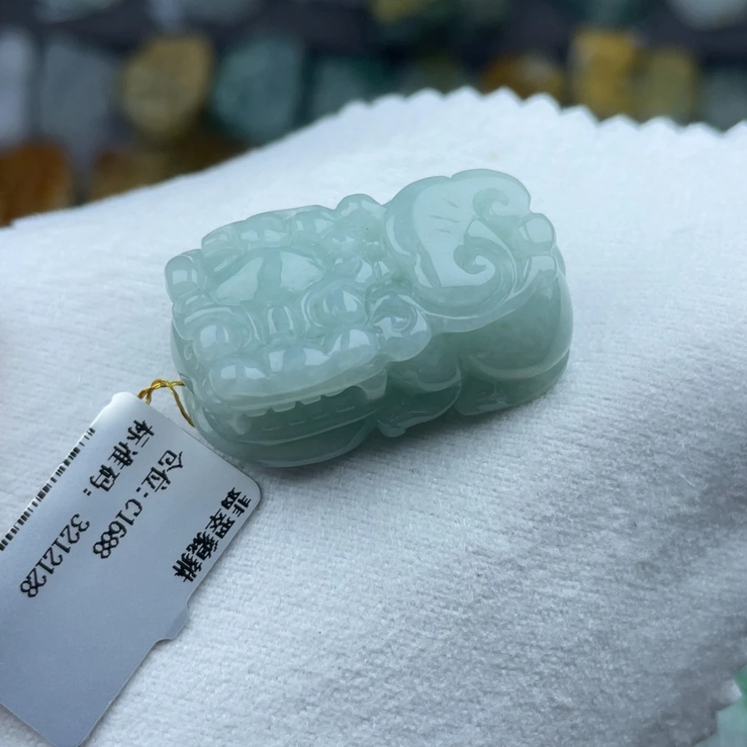 翡翠未镶嵌颈饰貔貅