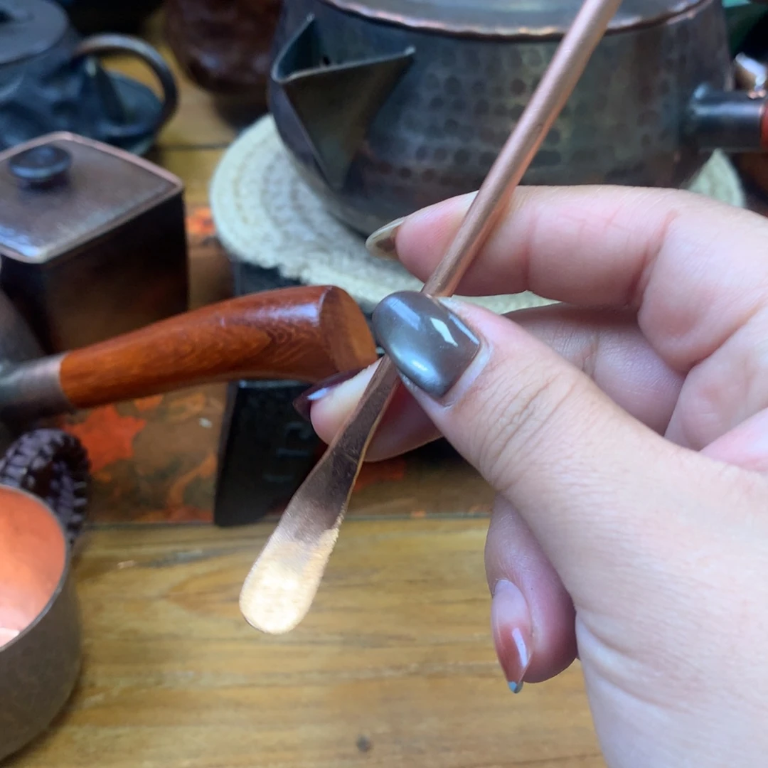 紫铜双头茶针茶拨