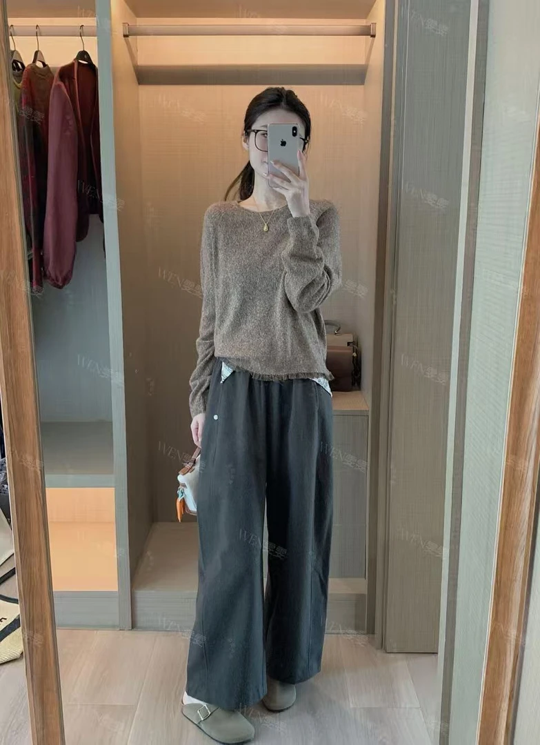 WEN 25新款宽松纯色百搭休闲卫裤WWK0403