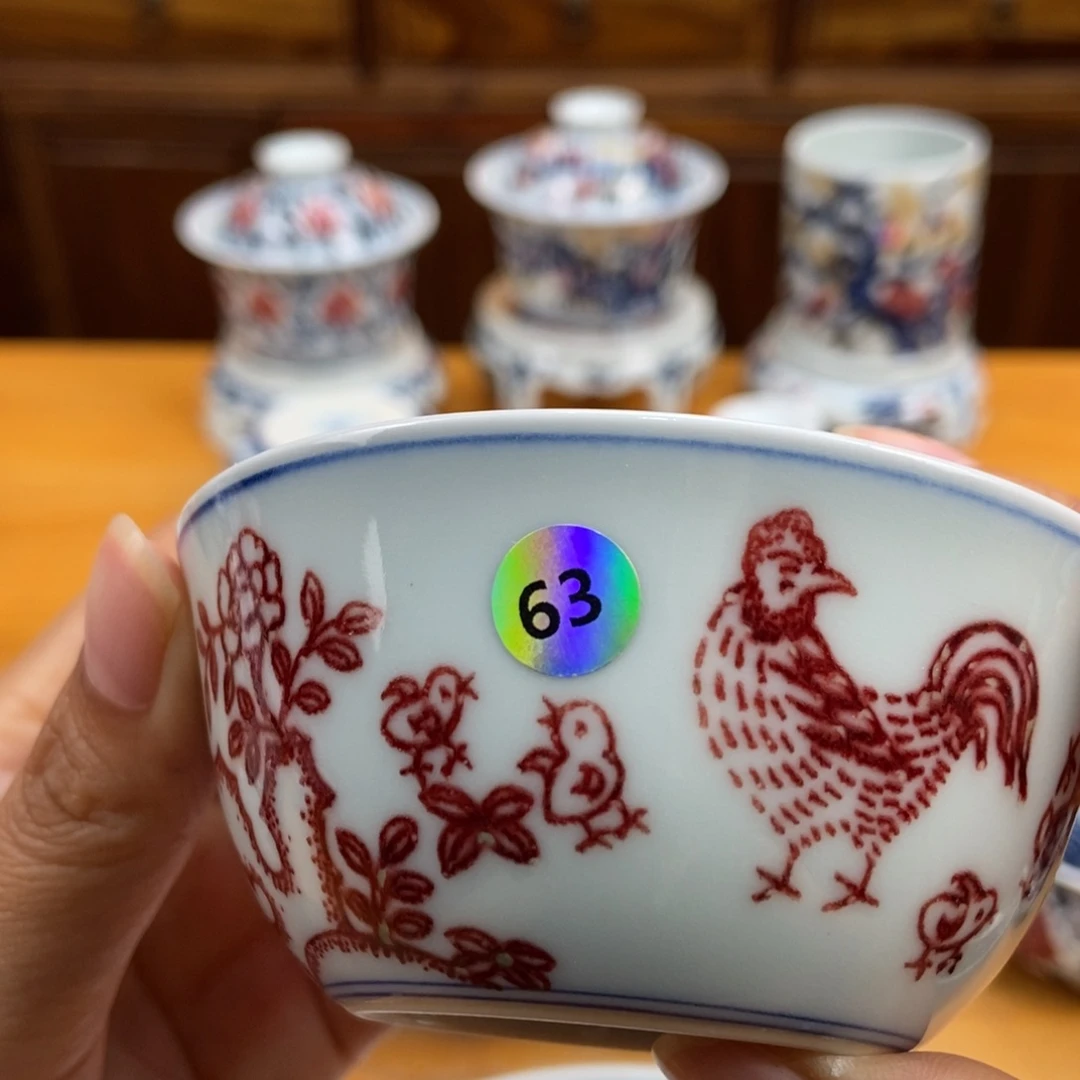 手绘现代茶具非古董