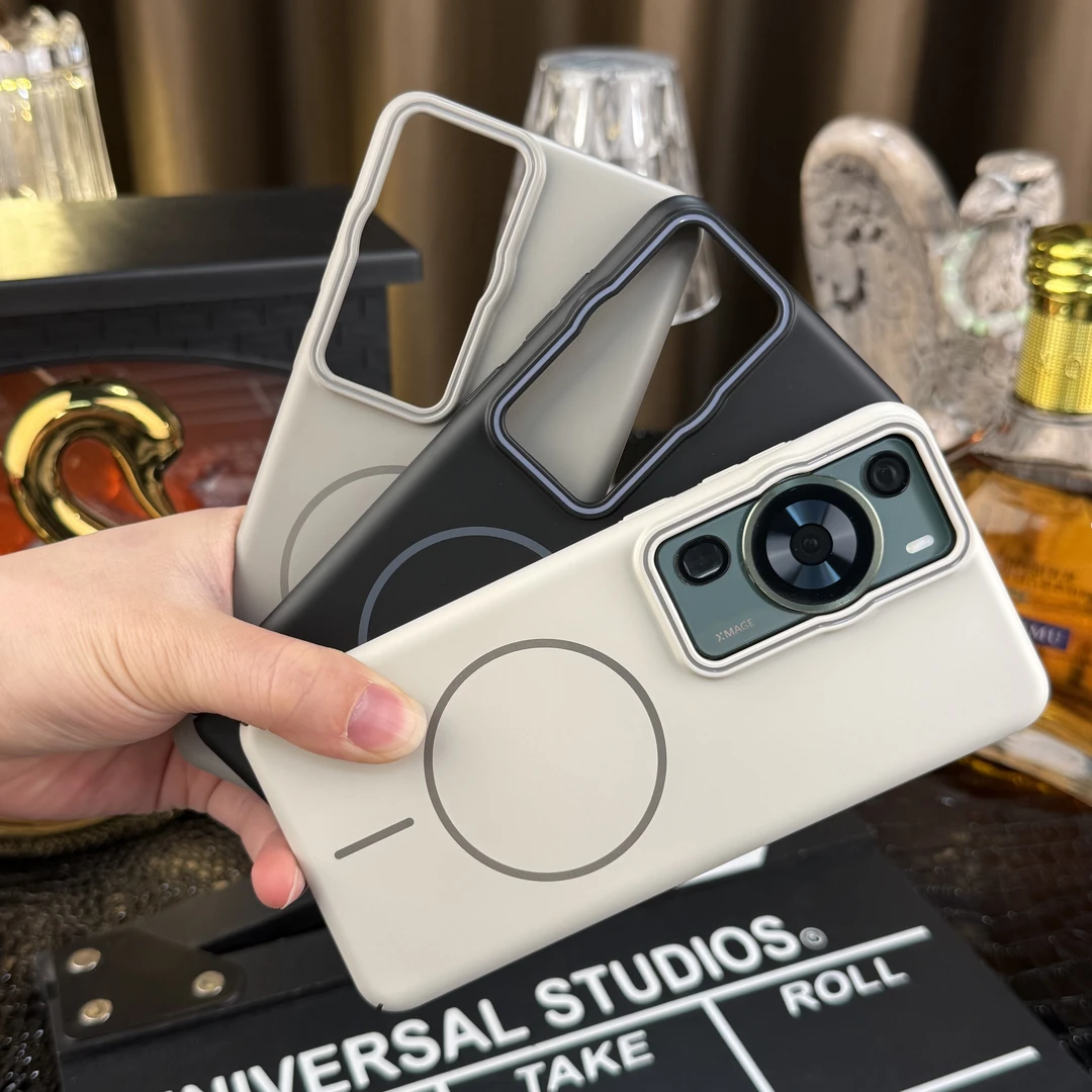 简约高级质感柔润磁吸磨砂壳适用华为P60 Pro手机壳Magsafe