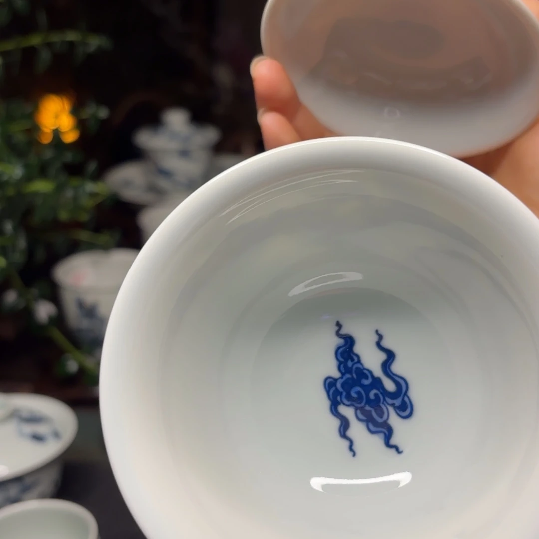 全手工重工盖碗66666