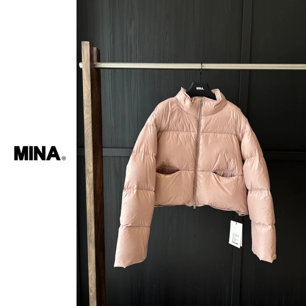 【MINA】立领羽绒服短款韩版时尚加厚保暖小个子冬季外套