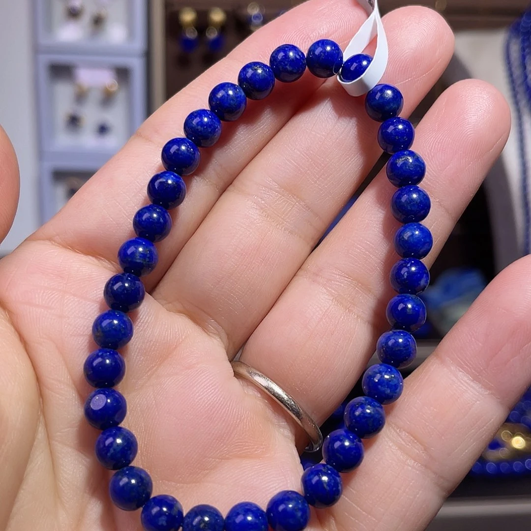 青金石未镶嵌手链捡漏，特漏，青金石手串5mm