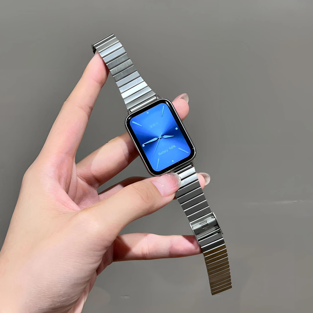 适用于小米手环9pro新款一珠不锈钢表带8pro高级感红米watch5腕带