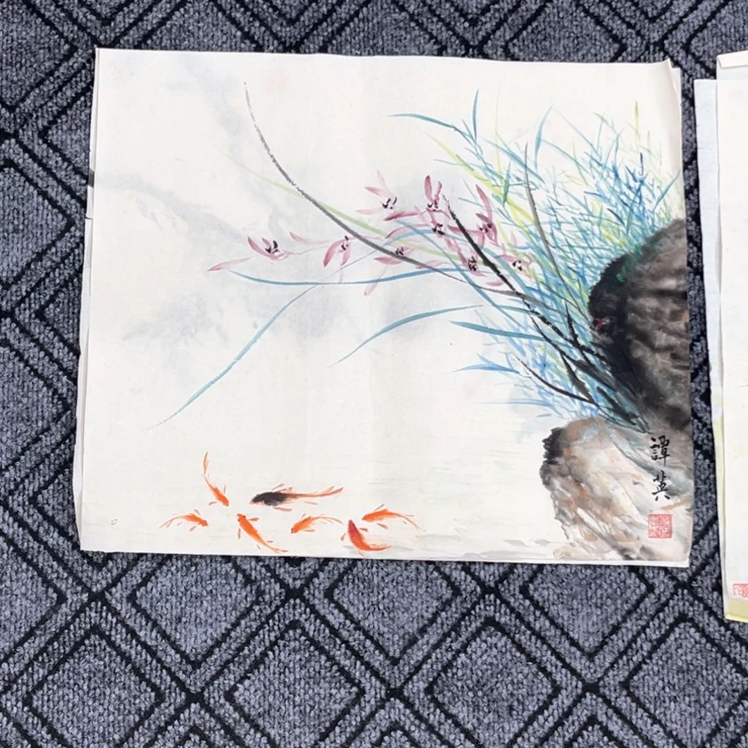 国画谭英老师小精品花鸟作品赵1