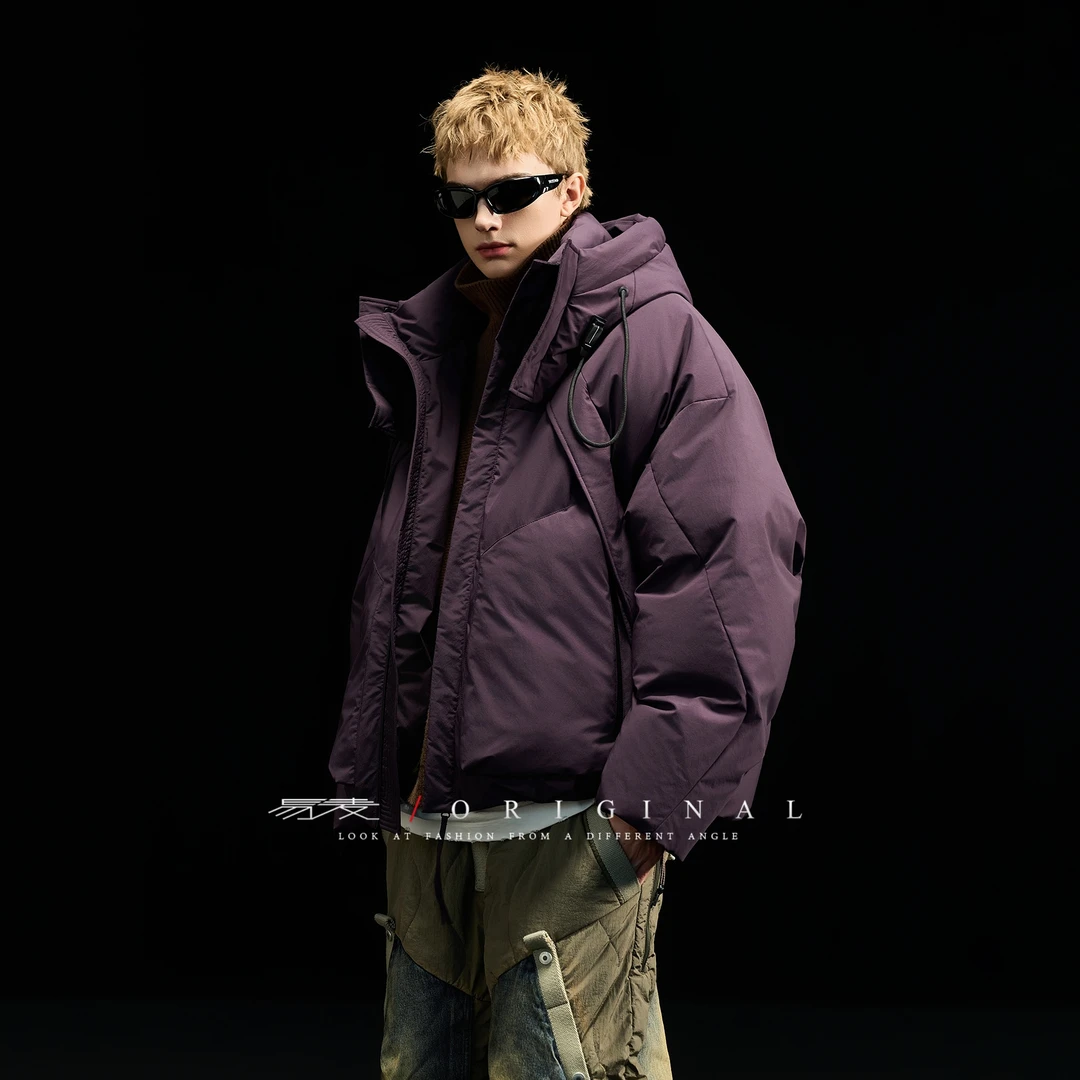 2025羽绒外套抗寒长袖连帽休闲风宽松潮流运动户外253198