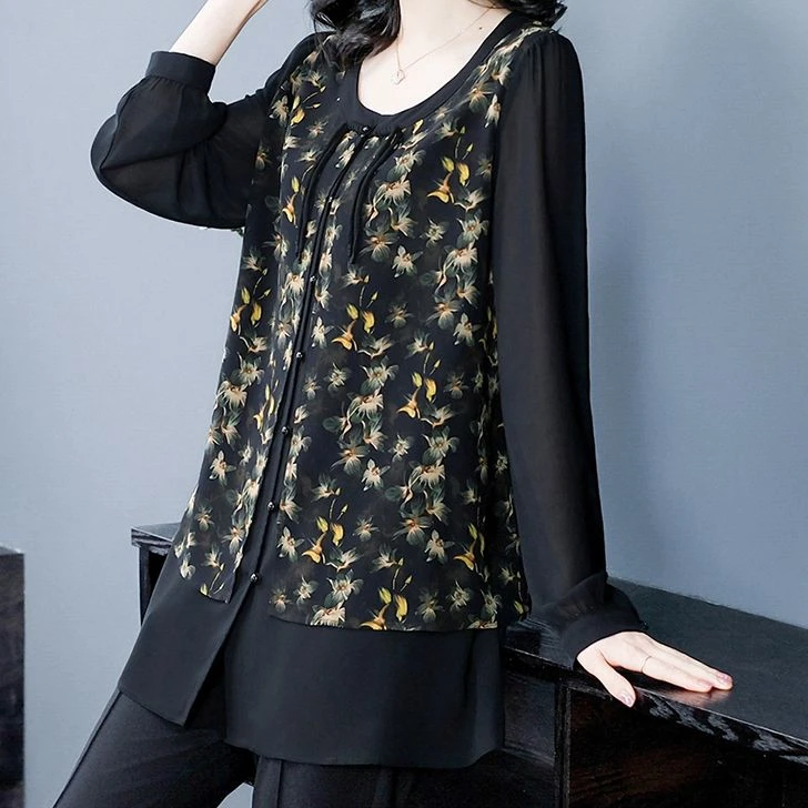 碎花长袖春秋韩版打底240011