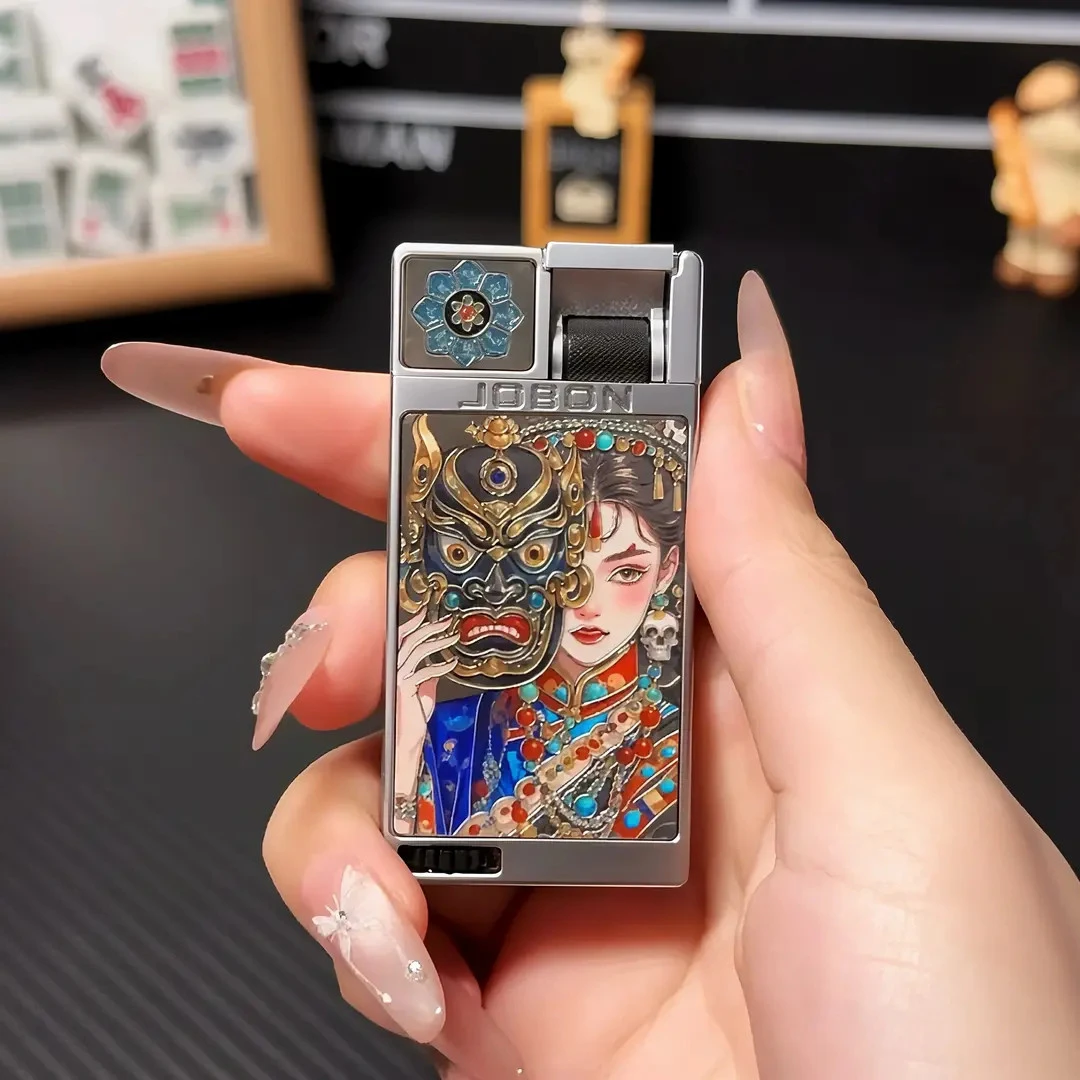 【专柜轻奢】高奢精品超薄杠杆点火防风打火机送男生商务礼物