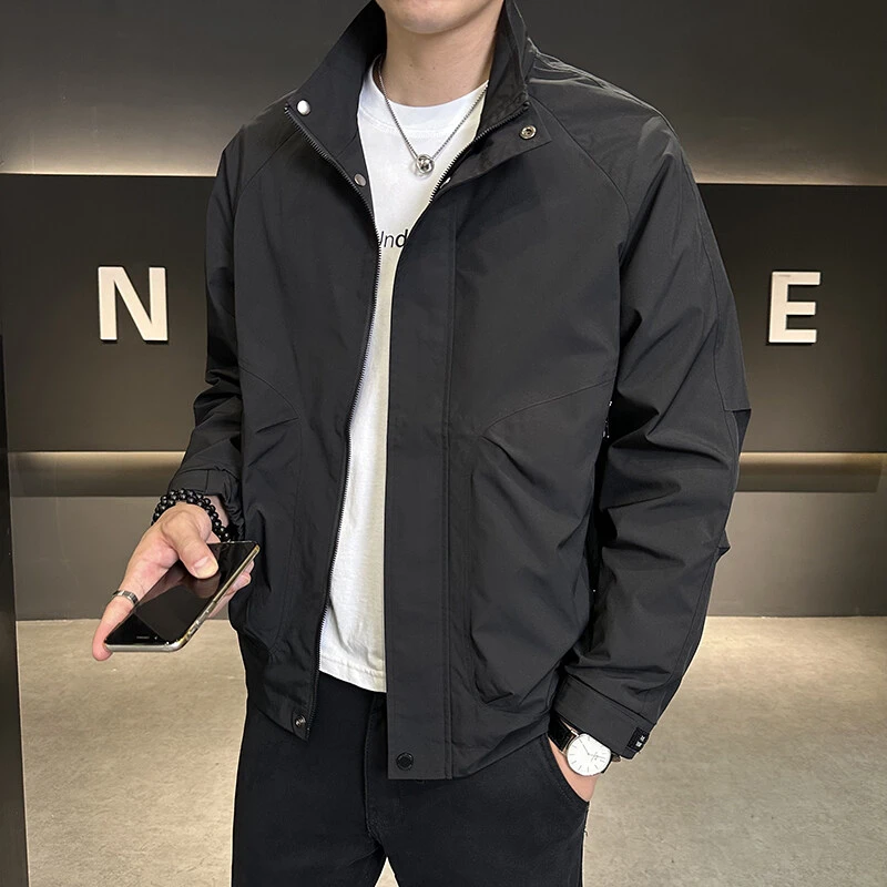 春秋装男士立领工装夹克外套潮流韩版微宽休闲帅上衣男衣服男外套