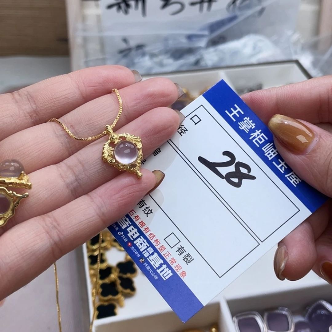 萤石银S925镶嵌颈饰