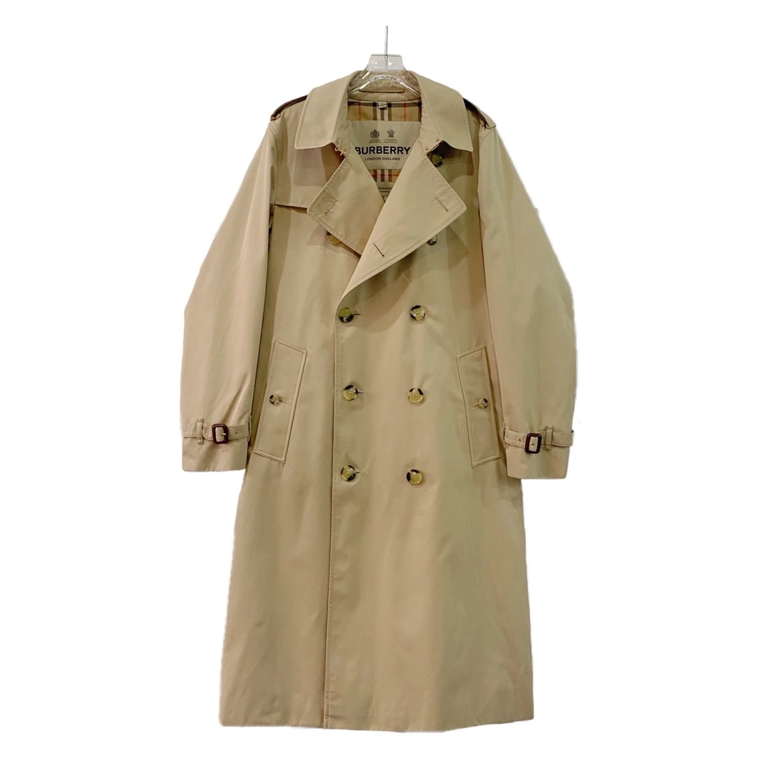 99新 BURBERRY/博柏利 001578 BURBERRY 卡其色棉质长款风衣 46码