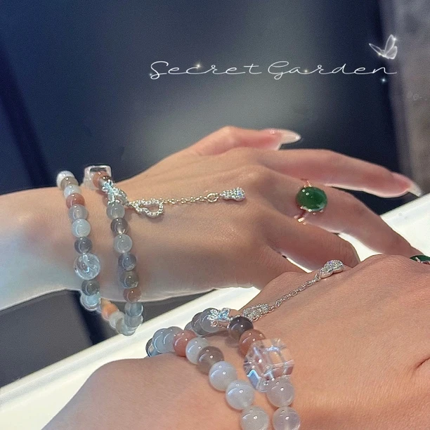 合金手链 【彩色月光】原创系列高品彩月光双圈7m