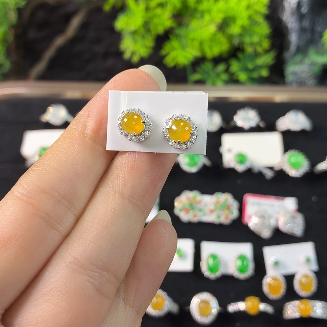 银S925镶嵌戒指翡翠