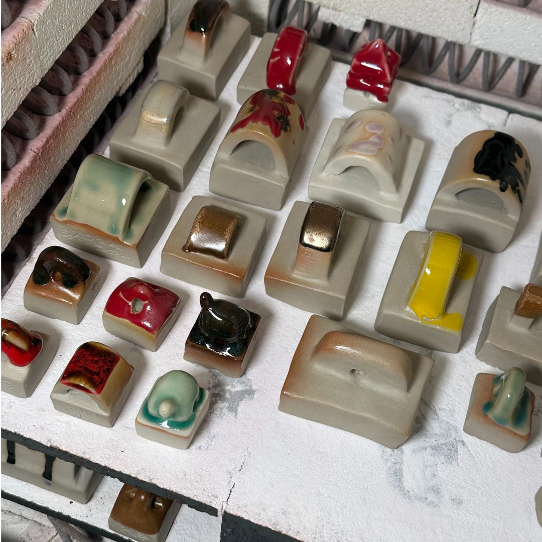 陶印坯篆刻陶印章料章坯泥坯纯泥坯刻后再烧高温可定制尺寸钮制