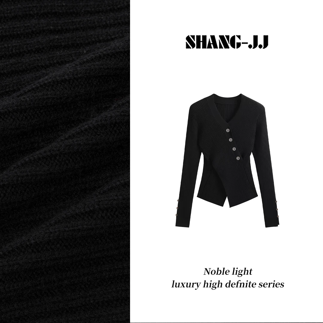 SHANG-JJ【灵感层次】25ss新品采用羊毛混纺纱线毛衫q133192p